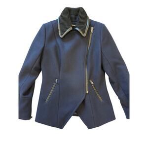 Trina Turk Coat - Wool Coat - Navy - Size 6